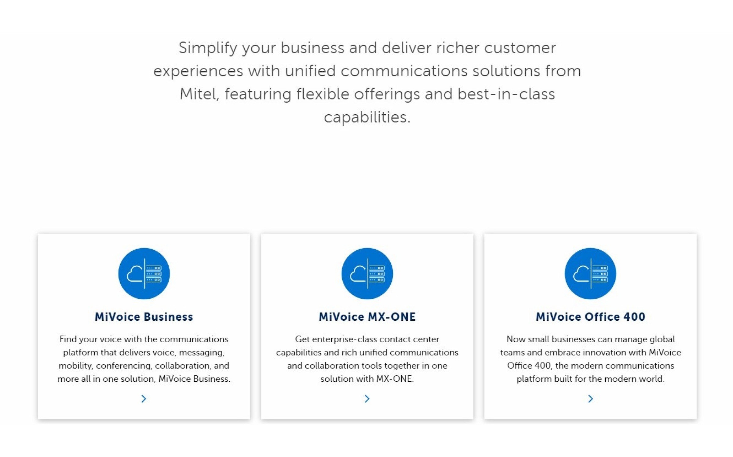 Mitel’s products